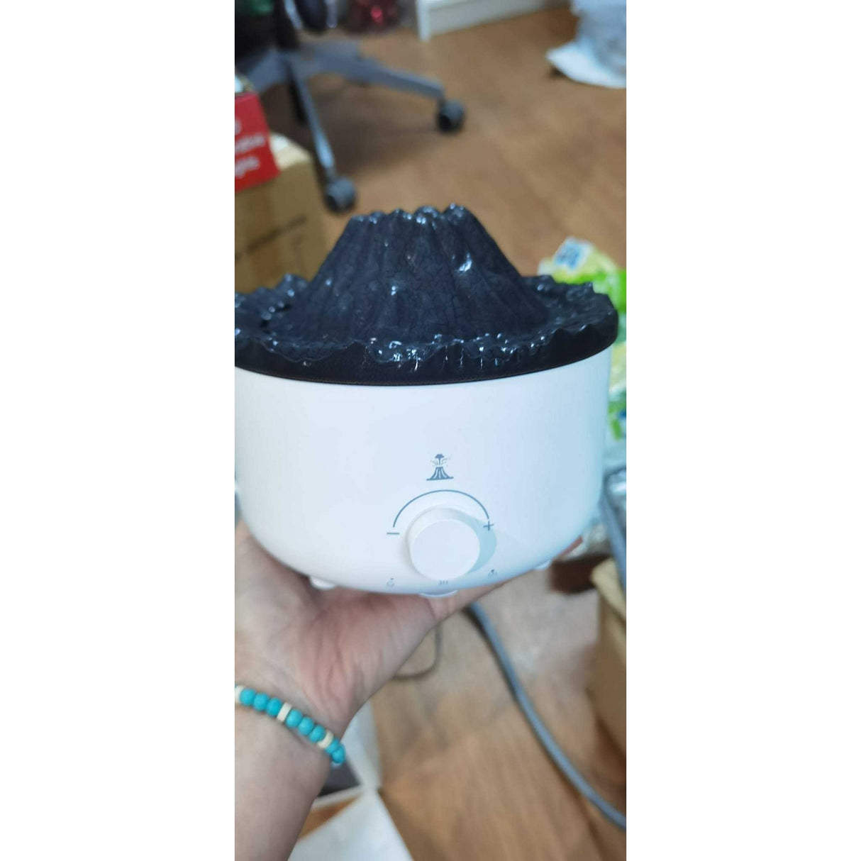 Umidificator De Tip Vulcan, Cu Aromaterapie, Cu Telecomanda, 560 Ml, Resigilat - vivimall.ro