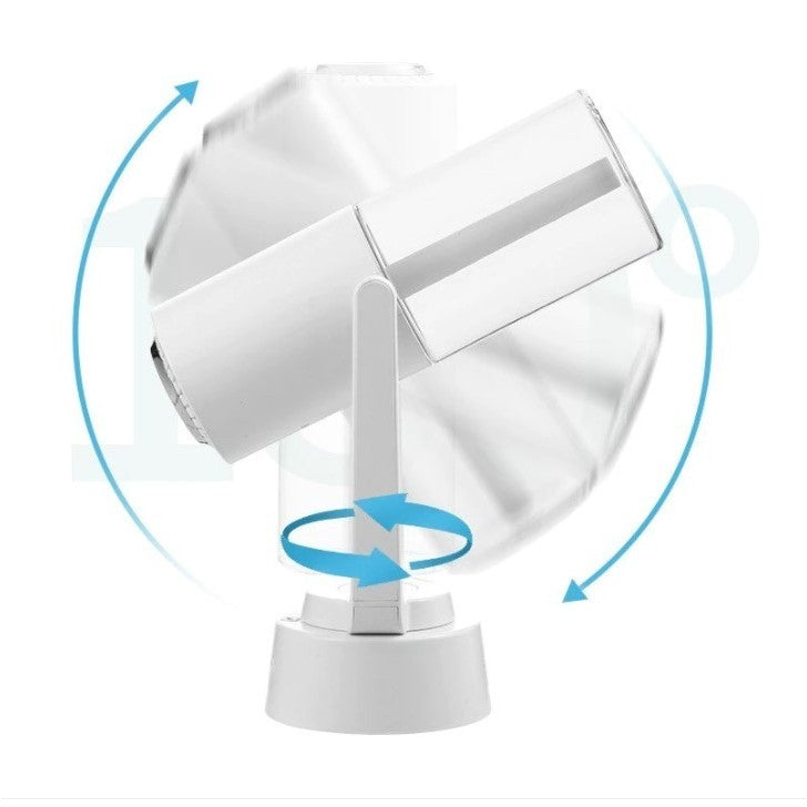 Umidificator Si Purificator Aer Ultrasonic Portabil, Rezervor 200Ml, Cu Ioni Negativi, Led 7 Culori, Rotatie 360 Grade