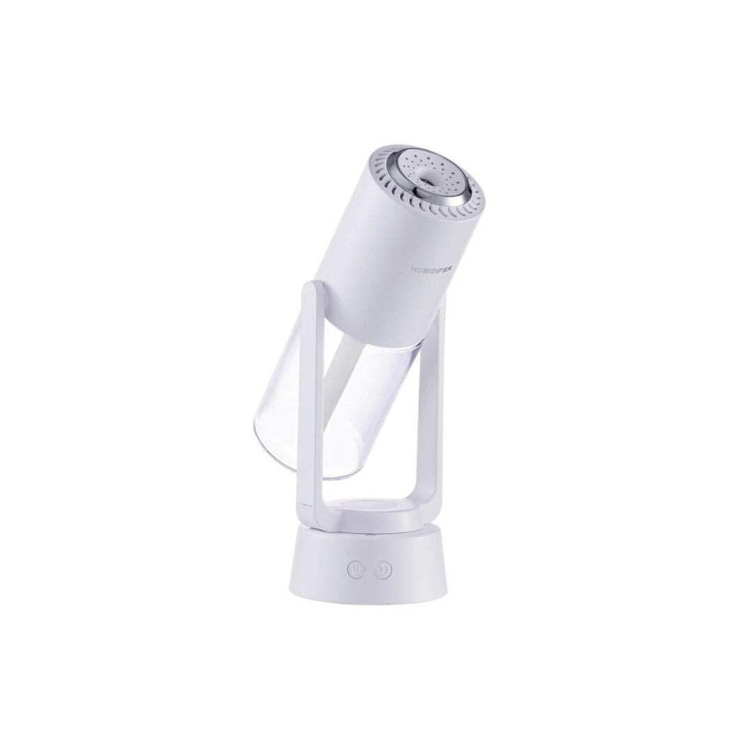 Umidificator Si Purificator Aer Ultrasonic Portabil, Rezervor 200Ml, Cu Ioni Negativi, Led 7 Culori, Rotatie 360 Grade