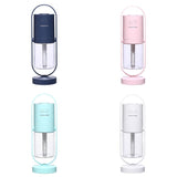 Umidificator Si Purificator Aer Ultrasonic Portabil, Rezervor 200Ml, Led 7 Culori, Rotatie 360 Grade