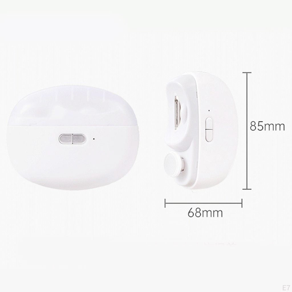 Unghiera Electrica 2 in 1, Flippy, Taiat si Slefuit, 2 Viteze, Lumina LED, Design Ergonomic, Compartiment Resturi, Portabila, Silentioasa 65 db, USB-C, Manichiura, Ideal Pentru Copii si Adulti, 8.5 x 6.8 x 3.3 cm, Alb - vivimall.ro