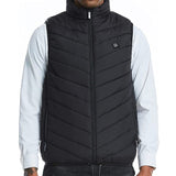 Vesta Inteligenta Incalzita, Flippy, Unisex, 2 Zone de Incalzire, Umplutura Bumbac, 3 Trepte de Temperatura, Incarcare USB, Negru, sub 45 kg, Marime S