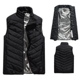 Vesta Inteligenta Incalzita, Flippy, Unisex, 2 Zone de Incalzire, Umplutura Bumbac, 3 Trepte de Temperatura, Incarcare USB, Negru, sub 45 kg, Marime S