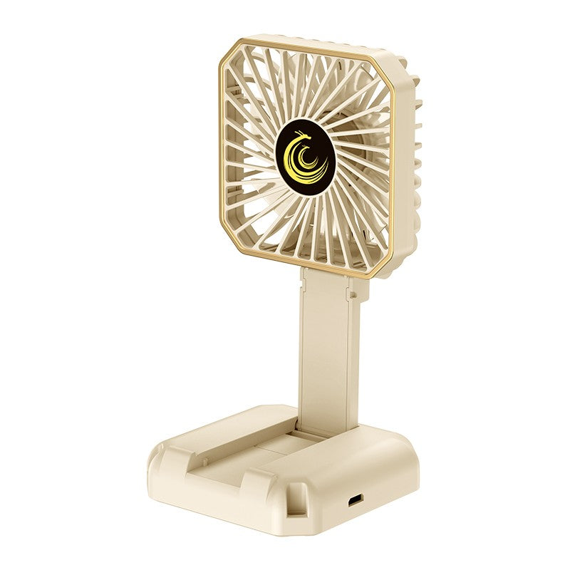 Ventilator Portabil,  de Gat, de Birou, Suport Telefon, 14 x 7 cm, Incarcare USB, din ABS, 3 Viteze - vivimall.ro