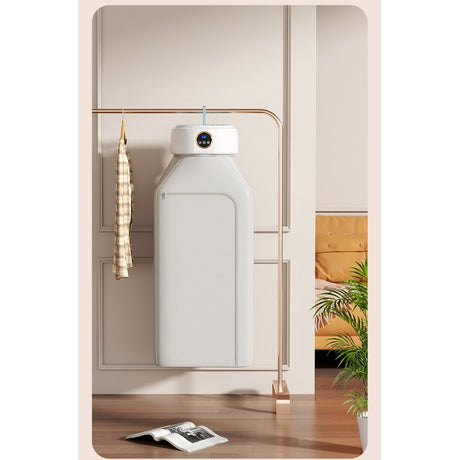 Uscator de Rufe, Vivimall, Portabil, Pliabil, Silentios, Reglabil, Temporizator, 26.5 x 11 cm, Alb