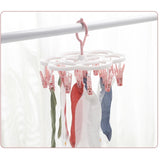 Uscator De Rufe Suspendat Cu 16 Carlige, Rotire 360 Grade, Mateiral Plastic, Usor De Depozitat, Multifunctional, 26 X 21 Cm - vivimall.ro