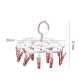 Uscator De Rufe Suspendat Cu 16 Carlige, Rotire 360 Grade, Mateiral Plastic, Usor De Depozitat, Multifunctional, 26 X 21 Cm - vivimall.ro