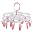Uscator De Rufe Suspendat Cu 16 Carlige, Rotire 360 Grade, Mateiral Plastic, Usor De Depozitat, Multifunctional, 26 X 21 Cm - vivimall.ro