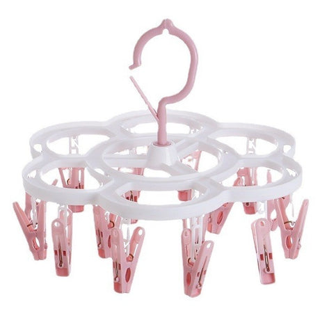 Uscator De Rufe Suspendat Cu 16 Carlige, Rotire 360 Grade, Mateiral Plastic, Usor De Depozitat, Multifunctional, 26 X 21 Cm - vivimall.ro