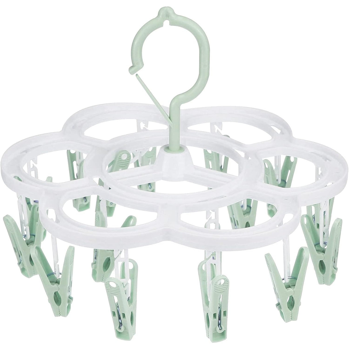 Uscator De Rufe Suspendat Cu 16 Carlige, Rotire 360 Grade, Mateiral Plastic, Usor De Depozitat, Multifunctional, 26 X 21 Cm - vivimall.ro