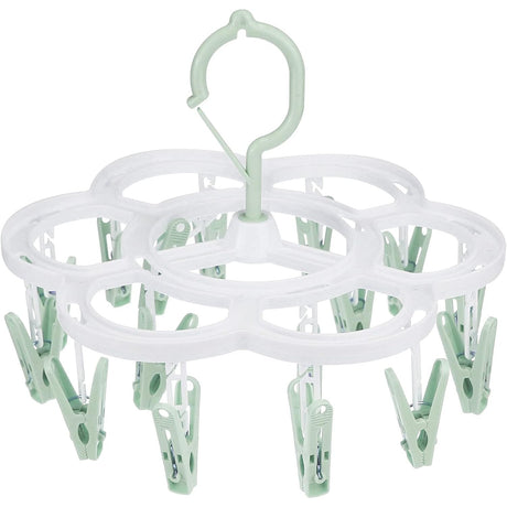 Uscator De Rufe Suspendat Cu 16 Carlige, Rotire 360 Grade, Mateiral Plastic, Usor De Depozitat, Multifunctional, 26 X 21 Cm - vivimall.ro