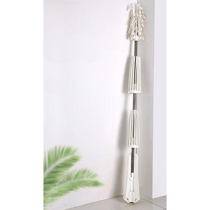 Uscator de Rufe Vertical, Flippy, 3 Niveluri, Pliabil, din ABS+PP+Otel Inoxidabil, Rotire 360 Grade, 178.7 x 75 cm, Alb