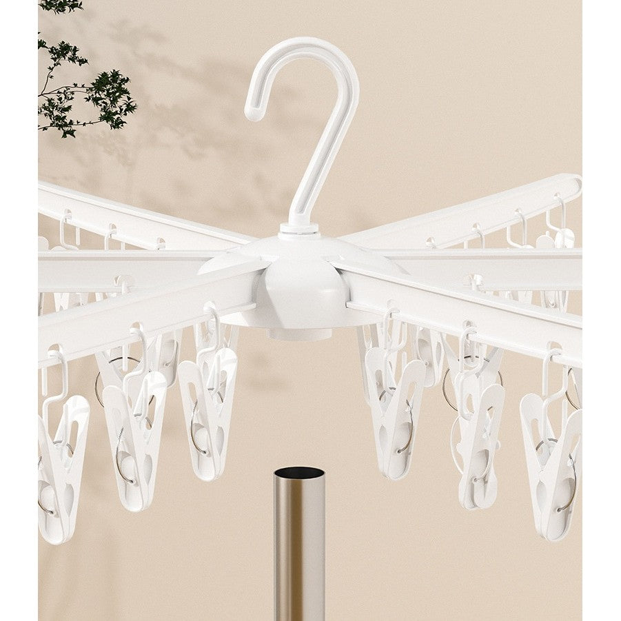 Uscator de Rufe Vertical, Flippy, 3 Niveluri, Pliabil, din ABS+PP+Otel Inoxidabil, Rotire 360 Grade, 178.7 x 75 cm, Alb