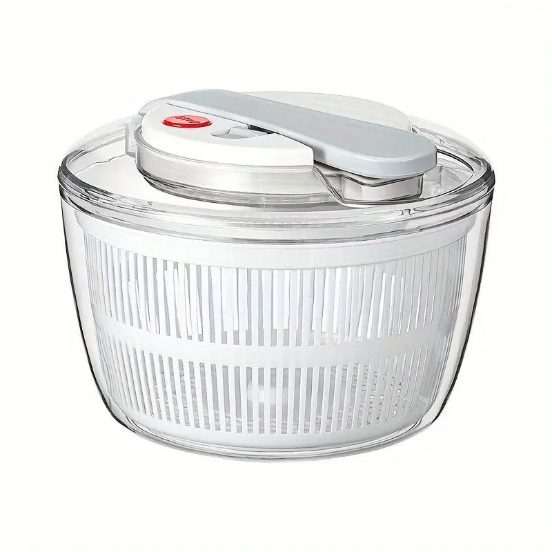 Uscator Manual pentru Salata si Verdeturi, Vivimall, Plastic, 16x15x21 cm, Capacitate 3L, Alb