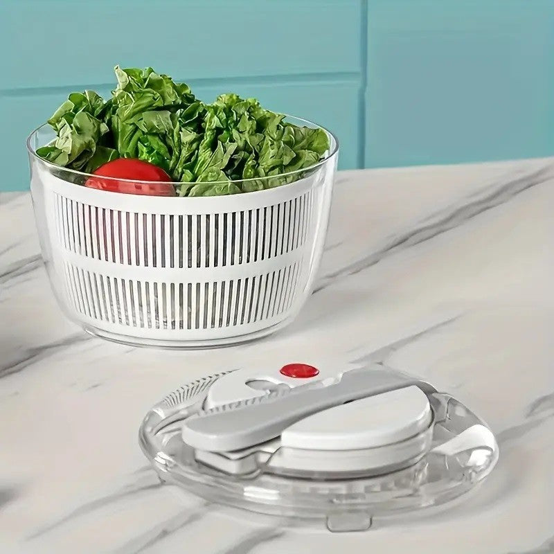 Uscator Manual Pentru Salata Si Verdeturi, Plastic, 16X15X21 Cm, Capacitate 3L - vivimall.ro