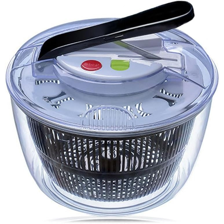 Uscator Manual Pentru Salata Si Verdeturi, Plastic, 20X20X25 Cm, Capacitate 5L, Negru - vivimall.ro