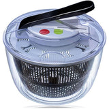 Uscator Manual Pentru Salata Si Verdeturi, Plastic, 20X20X25 Cm, Capacitate 5L, Negru - vivimall.ro
