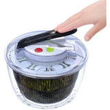 Uscator Manual Pentru Salata Si Verdeturi, Plastic, 20X20X25 Cm, Capacitate 5L, Negru - vivimall.ro