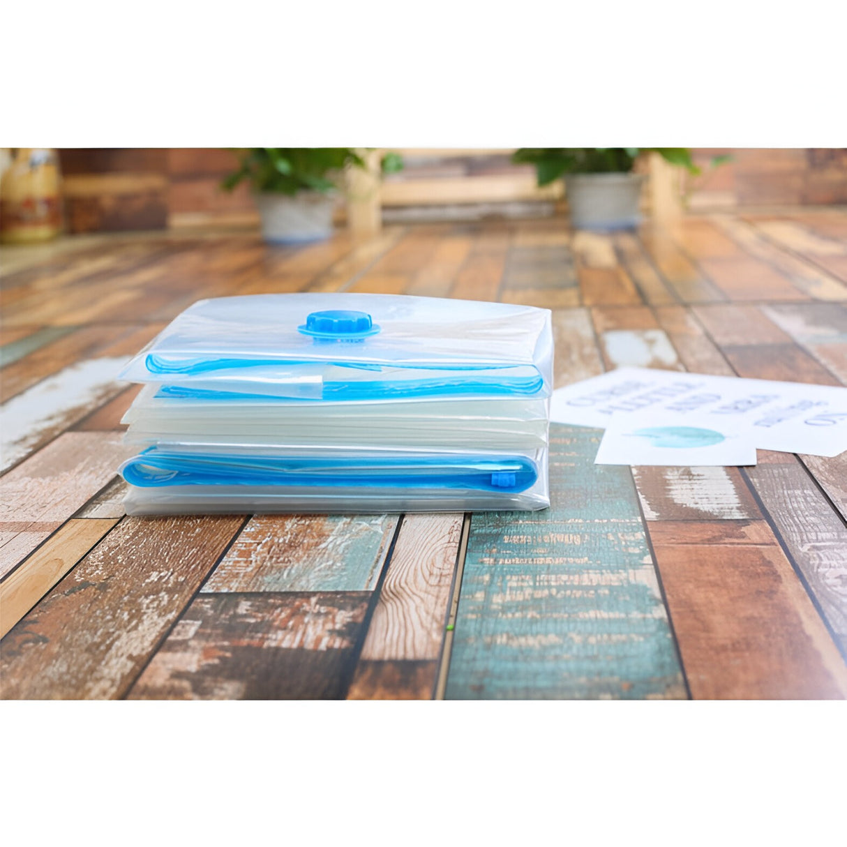 Set 3 Saci de Vidat Haine, Flippy, Marimi Diferite, Vidare prin Vacuum, Reutilizabili, Impermeabili, Pompa Inclusa, Transparent - vivimall.ro