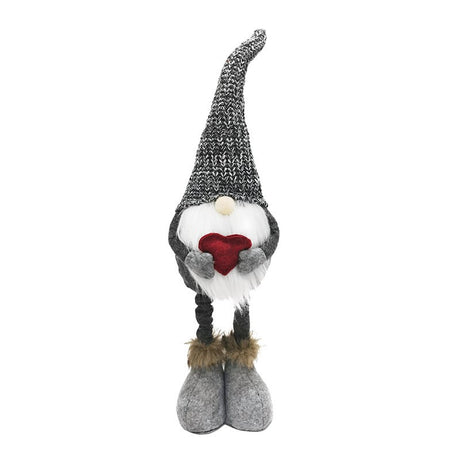 Figurina Decorativa, Pentru Craciun, Spiridus, Omul Padurii Indragostit, Picioare Telescopice, Inaltime Reglabila 42 - 52 Cm - vivimall.ro