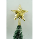 Varf decorativ de brad, Auriu, in forma de Stea, design de stele, din Plastic, 15 cm x 18 cm, Interior/Exterior, Flippy - vivimall.ro