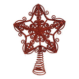 Varf Decorativ De Brad, In Forma De Stea, Design Forjat, Din Plastic/Metal, Interior/Exterior