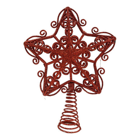 Varf Decorativ De Brad, In Forma De Stea, Design Forjat, Din Plastic/Metal, Interior/Exterior