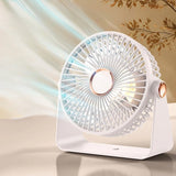 Ventilator 2In1, De Masa/De Perete, Incarcare Usb, 3.7 V, 4.5 W, 1200 Mah, 17.5 X 17 X 7.6 Cm, Alb - vivimall.ro