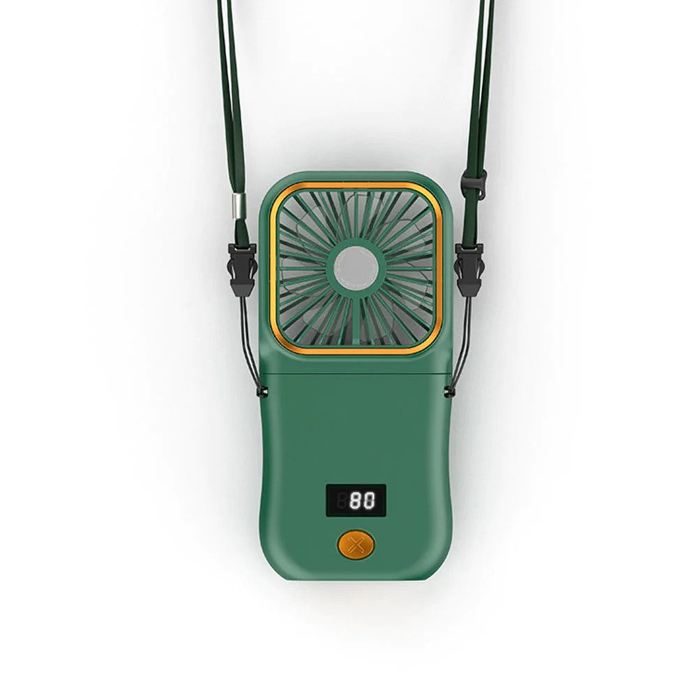 Ventilator Portabil 3 In 1, De Mana, De Gat, De Birou, 16.7 X 8 X 1.9 Cm, 3 Trepte De Viteza, Incarcare Usb, Pliabil, Afisaj Digital, Suport Telefon - vivimall.ro