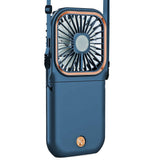 Ventilator Portabil 3 In 1, De Mana, De Gat, De Birou, 16.7 X 8 X 1.9 Cm, 3 Trepte De Viteza, Incarcare Usb, Pliabil, Afisaj Digital, Suport Telefon - vivimall.ro