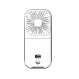 Ventilator Portabil 3 In 1, De Mana, De Gat, De Birou, 16.7 X 8 X 1.9 Cm, 3 Trepte De Viteza, Incarcare Usb, Pliabil, Afisaj Digital, Suport Telefon - vivimall.ro