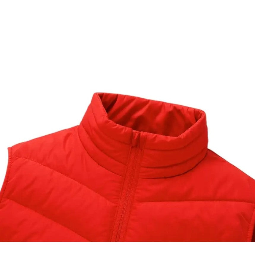 Vesta cu Incalzire, Flippy, Unisex, 2 Zone de Incalzire, Umplutura Bumbac, 3 Trepte de Temperatura, Incarcare USB, Rosu, 65 - 75 kg, Marime XXL - vivimall.ro