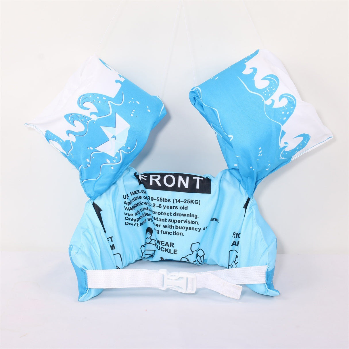 Vesta de salvare pentru copii cu aripioare de inot, Vivimall, Albastru, Model balena - vivimall.ro