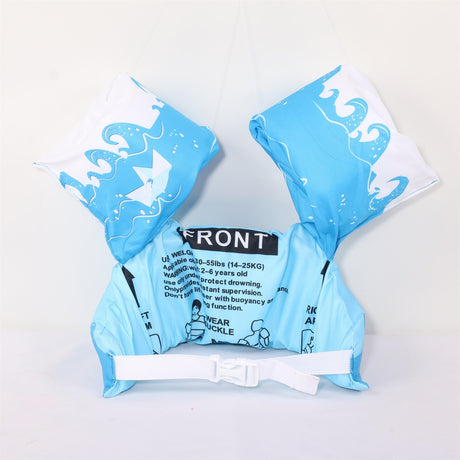 Vesta de salvare pentru copii cu aripioare de inot, Vivimall, Albastru, Model balena