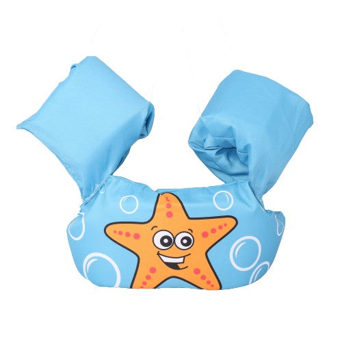Vesta De Salvare Pentru Copii Cu Aripioare De Inot, Albastru, Model Stea De Mare - vivimall.ro