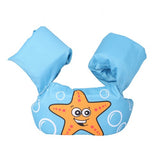 Vesta de salvare pentru copii cu aripioare de inot, Vivimall, Albastru, Model stea de mare - vivimall.ro