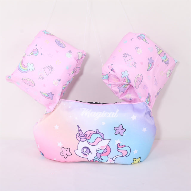 Vesta De Salvare Pentru Copii Cu Aripioare De Inot, Model Unicorn - vivimall.ro