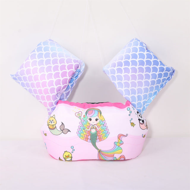 Vesta De Salvare Pentru Copii Cu Aripioare De Inot, Roz, Model Sirena - vivimall.ro
