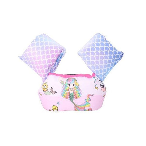 Vesta de salvare pentru copii cu aripioare de inot, Vivimall, Roz, Model sirena - vivimall.ro