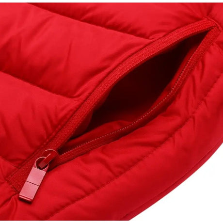 Vesta cu Incalzire, Flippy, Unisex, 2 Zone de Incalzire, Umplutura Bumbac, 3 Trepte de Temperatura, Incarcare USB, Rosu, 74 - 84 kg, Marime XXXL - vivimall.ro