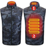 Vesta cu Incalzire, Flippy, Unisex, 2 Zone de Incalzire, Umplutura Bumbac, 3 Trepte de Temperatura, Incarcare USB, Albastru, 74 - 84 kg, Marime XXXL - vivimall.ro