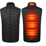 Vesta Inteligenta Incalzita, Flippy, Unisex, 2 Zone de Incalzire, Umplutura Bumbac, 3 Trepte de Temperatura, Incarcare USB, Negru, 58 - 65 kg, Marime XL