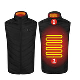 Vesta Inteligenta Incalzita, Flippy, Unisex, 2 Zone de Incalzire, Umplutura Bumbac, 3 Trepte de Temperatura, Incarcare USB, Negru, 65 - 75 kg, Marime XXL