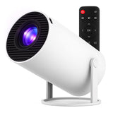 Video Proiector Portabil cilindric HY300, Vivimall, Inteligent, HD 1280×720, Wireless, Compatibil cu Android/iOS, 18 x 11 x 6 cm, Alb - vivimall.ro