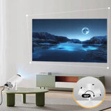Video Proiector Portabil cilindric HY300, Vivimall, Inteligent, HD 1280×720, Wireless, Compatibil cu Android/iOS, 18 x 11 x 6 cm, Alb - vivimall.ro