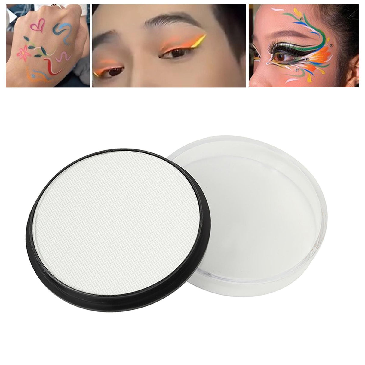 Vopsea pentru Fata si Corp, Vivimall, cu Pigment Fosforescent, 30 g, Activare cu Apa, Alb - vivimall.ro