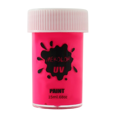 Vopsea pentru Fata si Corp, Vivimall, cu Pigment Fosforescent UV, 15 ml, Roz - vivimall.ro
