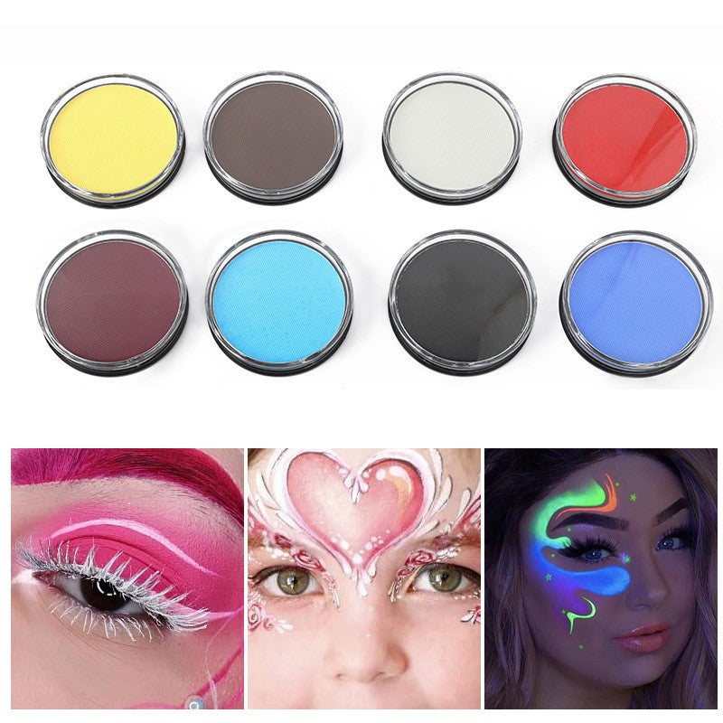 Vopsea pentru Fata si Corp, Vivimall, cu Pigment Fosforescent, 30 g, Activare cu Apa, Albastru - vivimall.ro