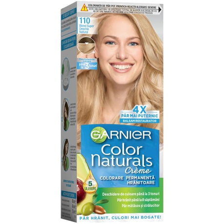 Vopsea de păr Garnier Color Naturals nuanța 110 Blond Natural Super Deschis, vedere frontală ambalaj complet