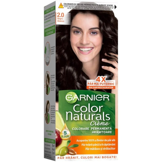 Vopsea pentru Par, Garnier Color Naturals, 2/0 Negru Abanos